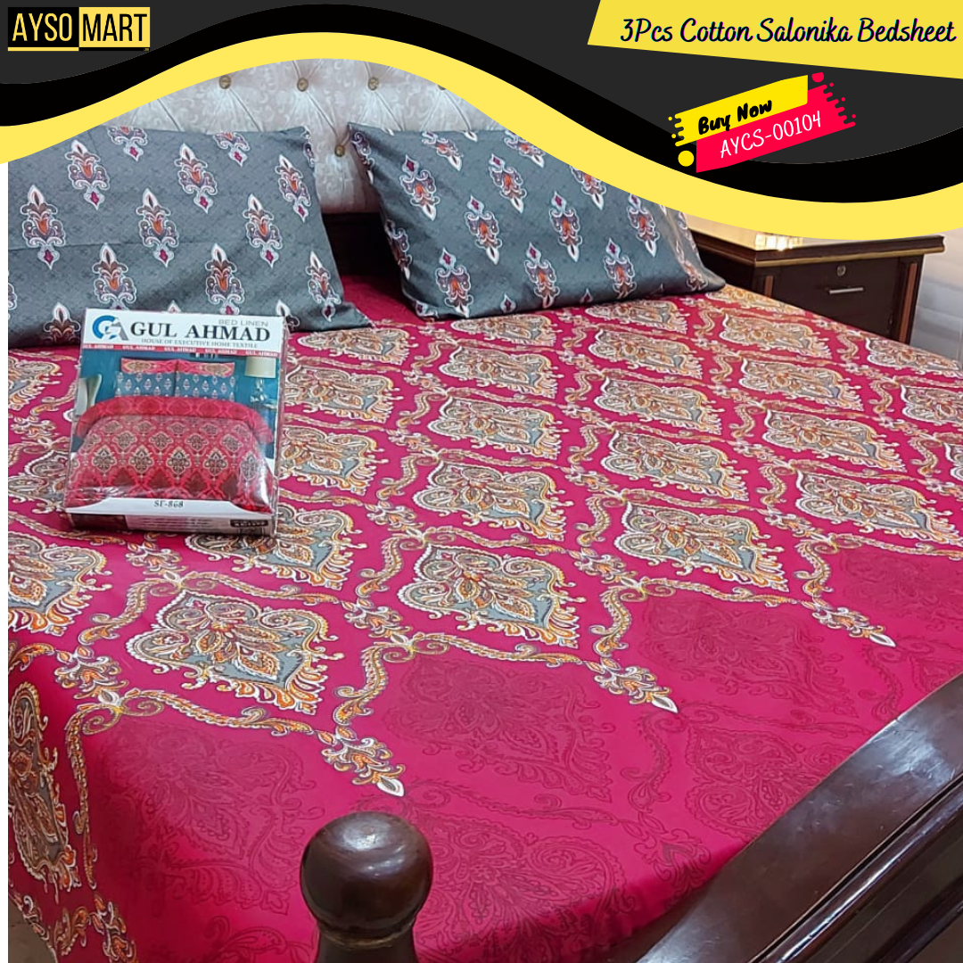 Cotton Salonika Double Bedsheet King Size AYCS-00104