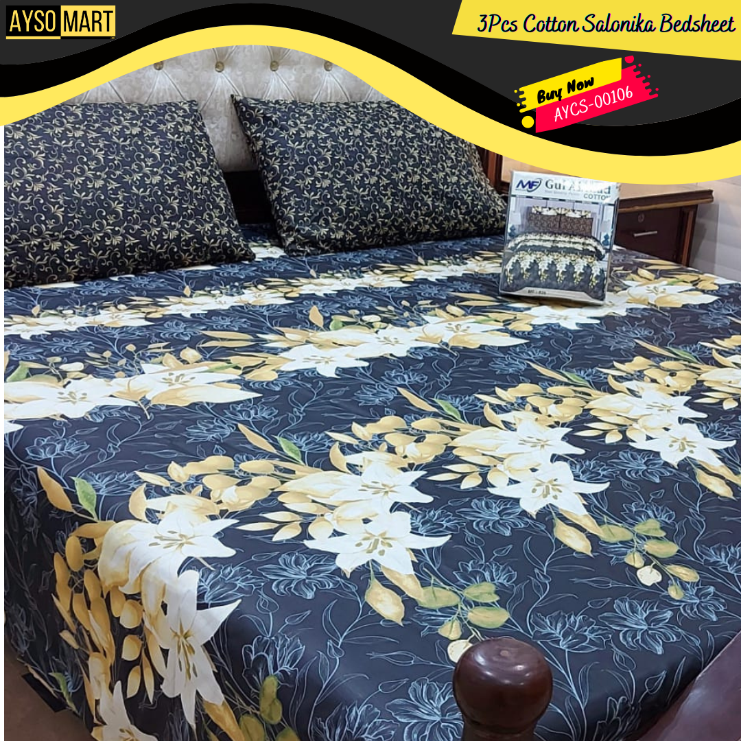 Cotton Salonika Double Bedsheet King Size AYCS-00106