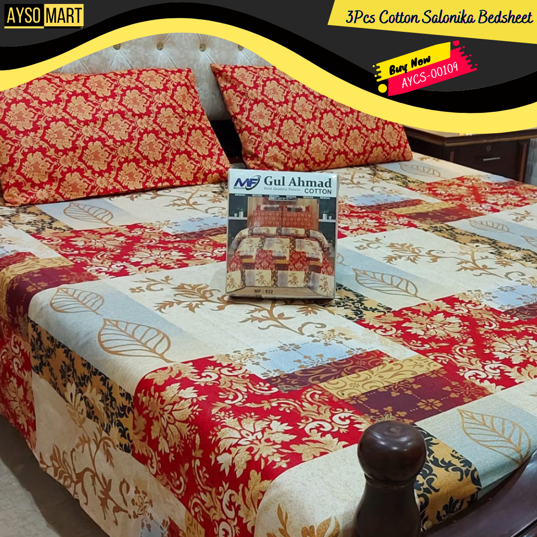 Cotton Salonika Double Bedsheet King Size AYCS-00109