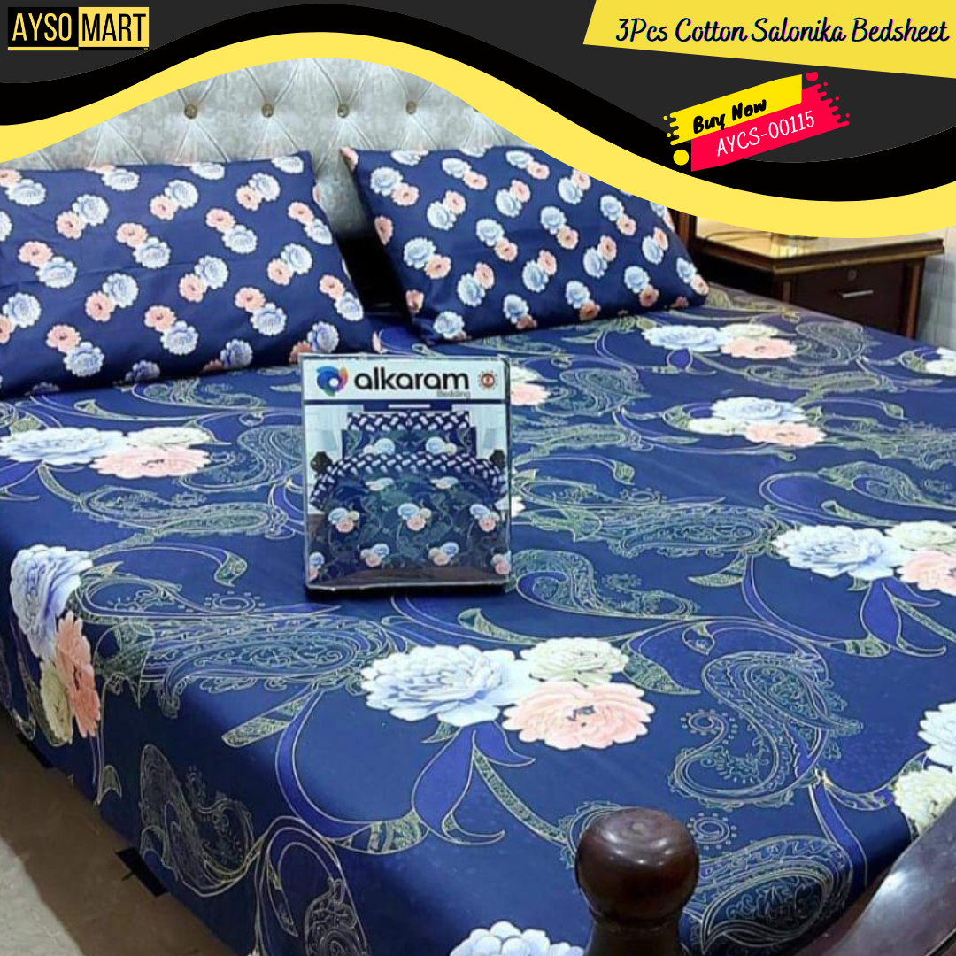 Cotton Salonika Double Bedsheet King Size AYCS-00115