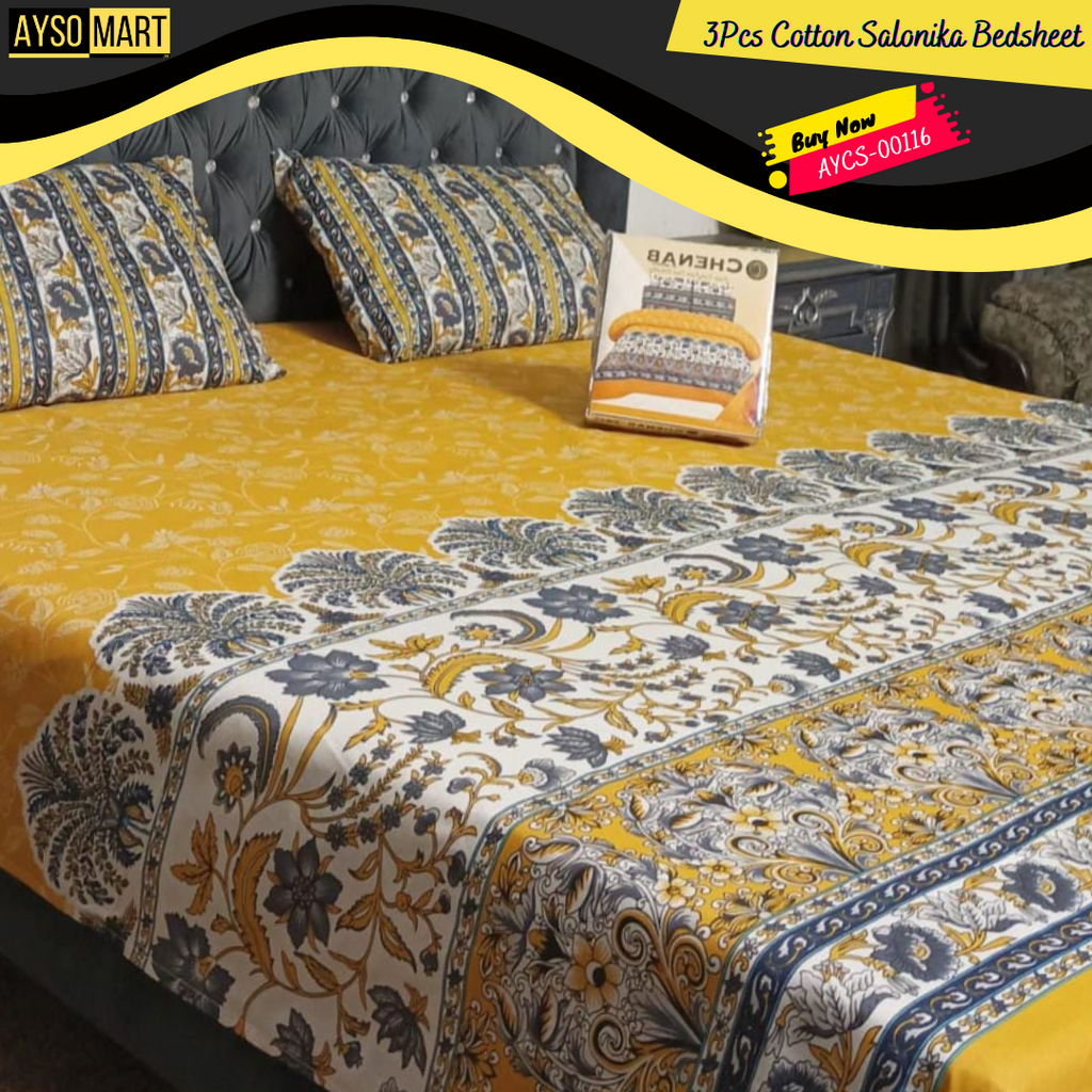 Cotton Salonika Double Bedsheet King Size AYCS-00116
