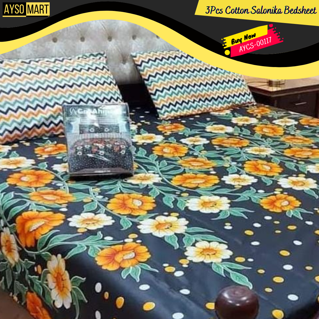 Cotton Salonika Double Bedsheet King Size AYCS-00117