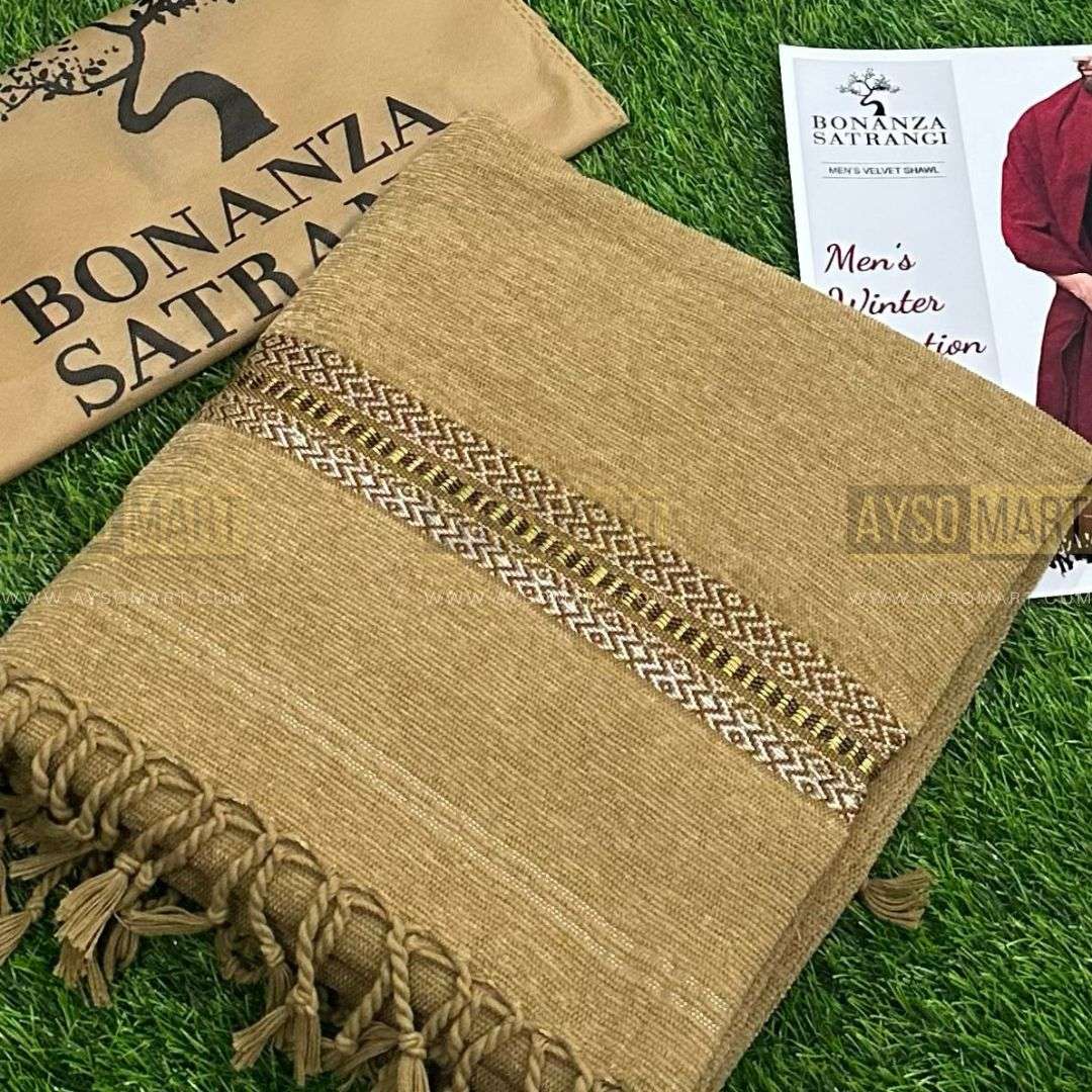 Bonanza Satrangi Men's Velvet Shawl AYBSH-00908