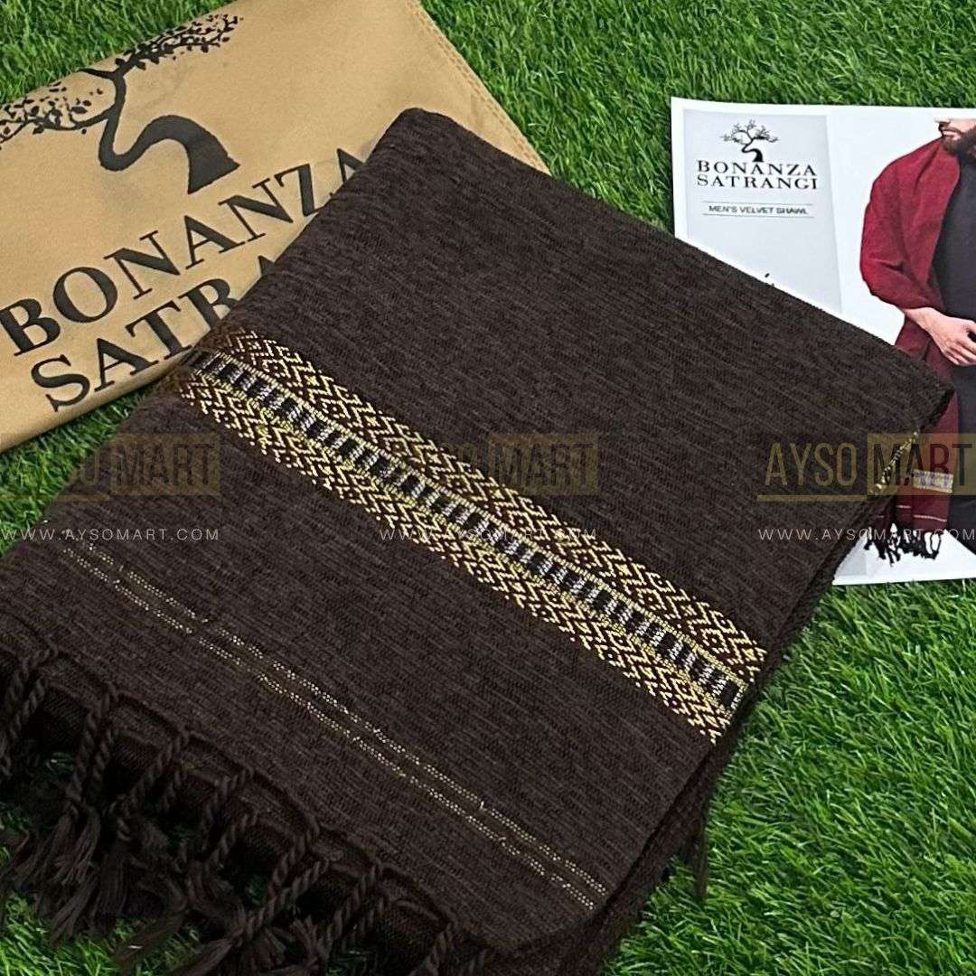 Bonanza Satrangi Men's Velvet Shawl AYBSH-00905