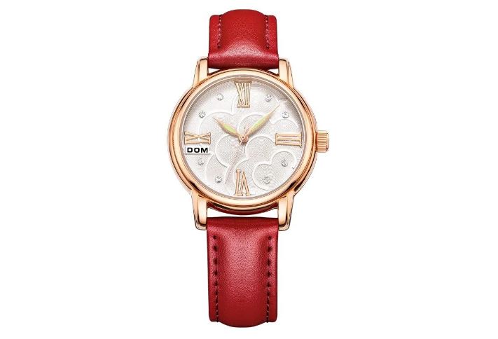 DOM Brand Red Princess Wrist Watch For Her