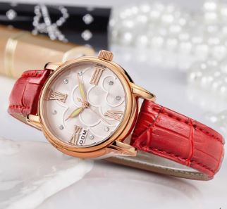 DOM Brand Red Princess Wrist Watch For Her